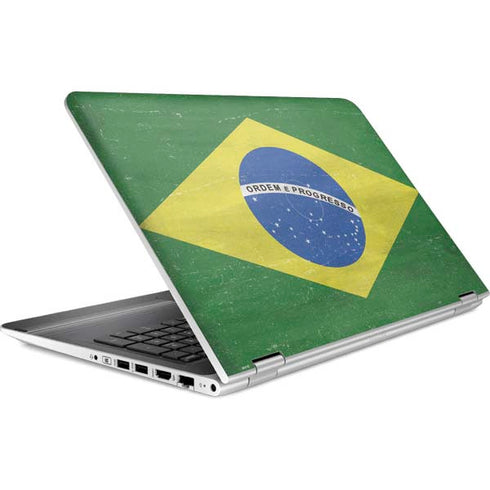 Brazil Flag Distressed HP Pavilion Skin